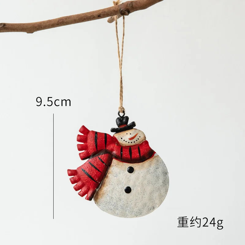 Novelty Painted Christmas Bell Tree Decoration Exquisite Iron Art Ornament Xmas Party Hanging Pendant Home Decor Navidad Gifts