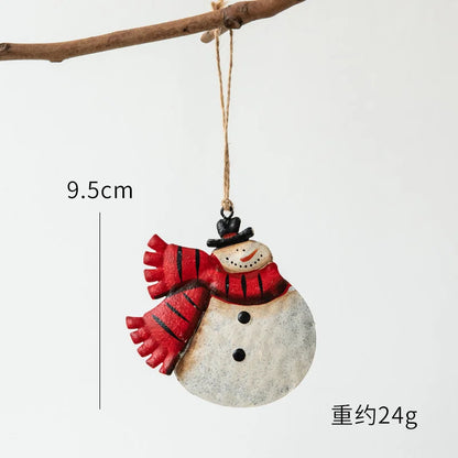 Novelty Painted Christmas Bell Tree Decoration Exquisite Iron Art Ornament Xmas Party Hanging Pendant Home Decor Navidad Gifts