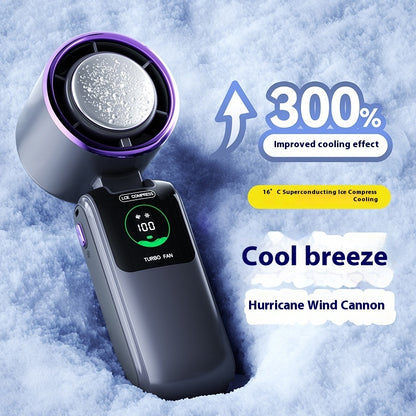 Ice Pack High-Speed Handheld Eletirc Fan Speed Adjustable.