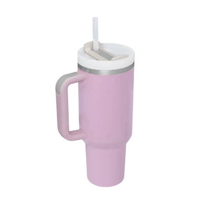 40 Oz Tumbler With Handle Straw Insulated, Stainless Steel.