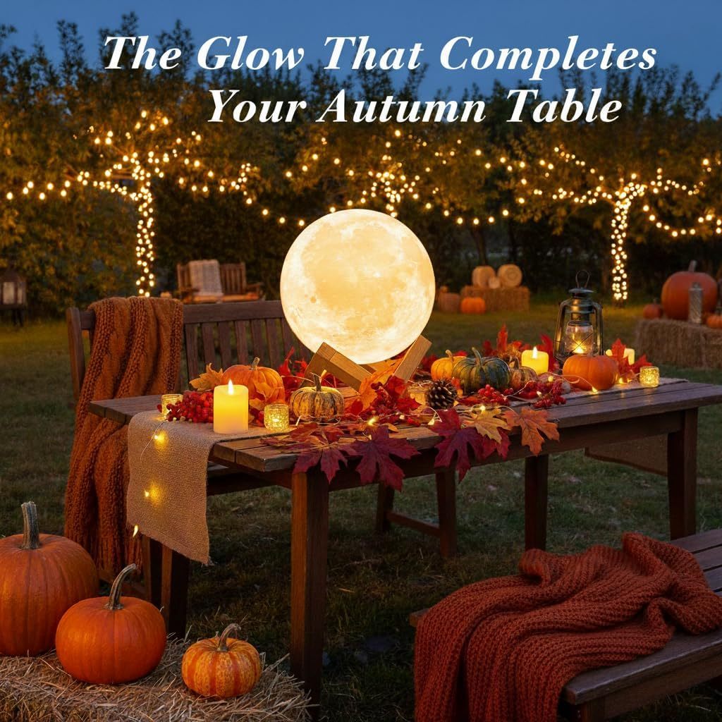 Moon Lamp,  Creative Moon Light Uniqe,16-Color Lamp With Stand And Remote.