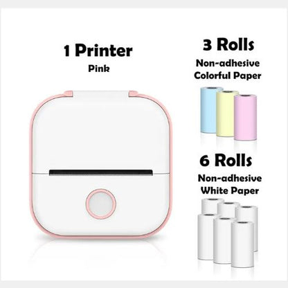 Portable Mini Thermal Label Printer Home Photo Printer.