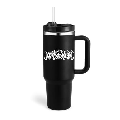 40 Oz Tumbler With Handle Straw Insulated, Stainless Steel.