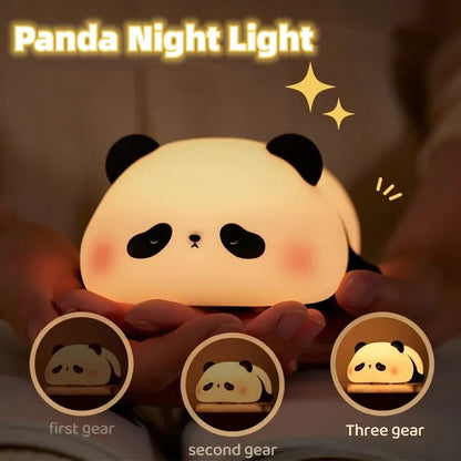 Panda Night Lights Timing Rechargeable Lamp