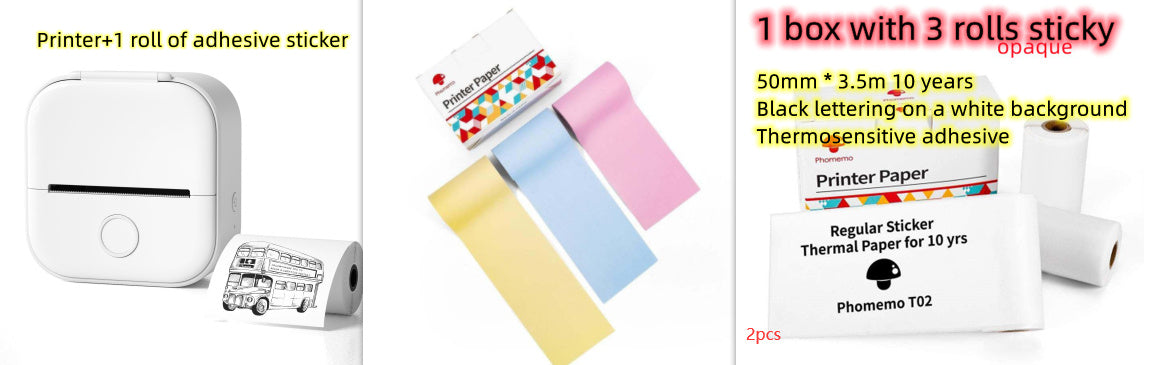 Portable Mini Thermal Label Printer Home Photo Printer.