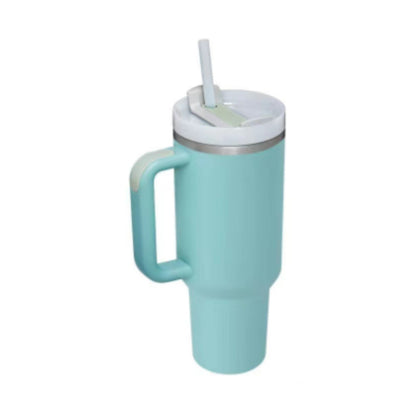 40 Oz Tumbler With Handle Straw Insulated, Stainless Steel.
