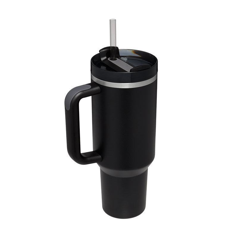 40 Oz Tumbler With Handle Straw Insulated, Stainless Steel.