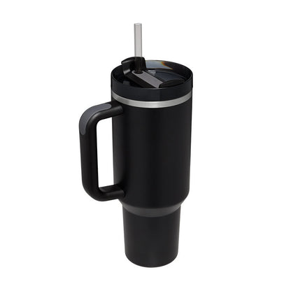 40 Oz Tumbler With Handle Straw Insulated, Stainless Steel.