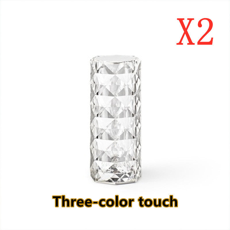 Nordic Crystal Lamp USB Table Lamps For Bedroom.